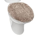 SoHome Spa Step Housse de siège de toilette en peluche lavable en machine Taupe 47 x 49,8 cm