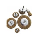 6 Pieces Wire Wheel Cup Brass Coated Set Tool Grinder For Dremel Rotary Drill