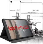 Coque Pour Tablette Ipad Pro 2021 12.9 Pouces 5e/4e/3e Gén, Étui De Protection Case Cuir Pu Housse Fine Et Légère Smart Cover Avec Fonction Support Pour Ipad Pro 12.9"" 2021 & 2020,Moulin À Vent