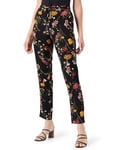 VERO MODA Vmeasy Nw Pantalon Ample R1 WVN GA Enfiler, Noir, S Femme