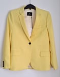 PAUL SMITH WOMEN'S VIRGIN WOOL YELLOW BLAZER JACKET .SIZE IT 40