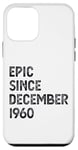 Coque pour iPhone 12 mini 64e anniversaire homme femme épique depuis décembre 1960