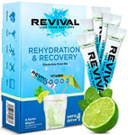 Revival Rapid Rehydration, Electrolytes Powder - High Strength Vitamin C, B1, B3, B5, B12 Supplement Sachet Drink, Effervescent Electrolyte Hydration Tablets - 6 Pack Mojito