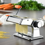 Machine à Pâtes Manuelle pour Faire des Pâtes Inox 202114cm Spaghettis, Tagliatelles, Lasagnes