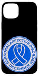 iPhone 15 Plus Seasonal Affective Disorder Awareness December Blue Ribbon Case