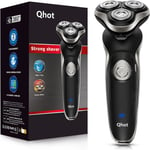 Cordless Electric Razor for Men, 3-in-1 Waterproof Rotary Shaver, Ergonomic Desi