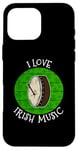 Coque pour iPhone 16 Pro Max St Patrick's Day Bodhran, j'aime la musique irlandaise