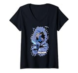 Womens Batman: The Brave and the Bold Blue Beetle Burst V-Neck T-Shirt