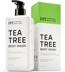 Tea Tree Body Wash Anti-Bacterial Acne Shower Gel Aloe Vera & Oats Vegan Natural