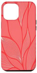 Coque pour iPhone 14 Pro Max Fond feuilles de couleur rouge