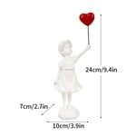 Sculpture de lanceur de fleurs Banksy,collection de statues,Pop Art,figurine de fille ballon moderne,décoration de bureau et de maison,dropshopping - Type balloon girl WH