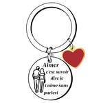 Lumengqi Porte Clef Amoureux Couple Cadeau D'anniversaire Femme Homme Porte-Clés Je T'aime Petite Amie Cadeau Copine Petit ami Cadeaux de Noël Cadeau de la Saint-Valentin (8)