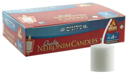 Neironim Shabbat and Votive Wax 4 Hour Candles 24 Pack Neriot Jewish Shabbos