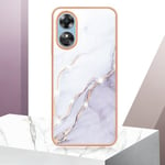 Yhteensopiva Oppo A17 Soft Case Marble Pattern -kameran ja näytön suojakuoren kanssa