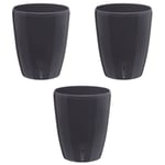 Lot de 3 pots pour orchidées avec réserve d'eau - Orchidea anthracite 2 litres