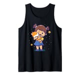 Kawaii Shiba Inu Dog With Girl Tank Top