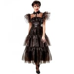 Wednesday Womens/Ladies Rave ´N Dance Wednesday Addams Costume Dress - L