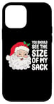 Coque pour iPhone 12 mini Vous devriez voir la taille de mon sac Funny Santa Christmas Men