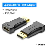 Vention Adaptateur DP vers HDMI 4K30Hz Display Port Mâle vers HDMI Femelle Convertisseur pour PC Ordinateur Portable Projecteur Adaptateur DisplayPort vers HDMI, HBO-