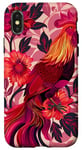 Coque pour iPhone X/XS Rose Art Déco Ethnique Peleas De Gallos Cockfighter Game Fowl