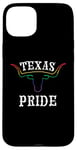 Coque pour iPhone 15 Plus Drapeau arc-en-ciel pour le mois de la Gay Pride du Texas