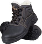 Ogrifox OX-SLX-TO-SB Chaussures de travail pour homme et femme - Chaussures de sécurité - Isolées en peau de mouton - Chaussures de sécurité - ISO EN20345 - Noir/doré - Taille 41