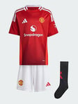 adidas Manchester United 24/25 Home Mini Kit Kids, Red, Size 2-3 Years