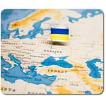 Rectangle Mouse Mat  - World Map Ukraine Flag Kiev Travel  #46472