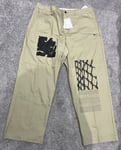 Mens Nike SB Graphic El Chino Skate Trousers- Size 40- Regular Loose Fit- Khaki