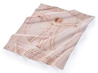 MuseARTa BT-LV-VM-V424308 Unisex Beach Towel with The Vitruvian Man by Artist Leonardo da Vinci Made of Cotton 144 x 180 cm