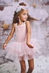 DOLLY BY LE PETIT TOM velvet leotard tutu dress with unicorn rainbow pastels – rainbow - small 4-6 år