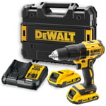 DeWALT DCD777D2T - Set perceuse visseuse Li-Ion 18V (2x batterie 2.0Ah) dans TSTAK - 65Nm