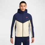 Nike Luvtröja Tech Fleece FZ Vindjacka - Navy/Khaki, storlek X-Small