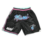 Nba Heat Shorts Broderade träningsshorts Basketshorts - M