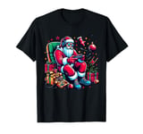 Funny Video Games Santa Gamer 8-bit Gaming Christmas Gamers T-Shirt