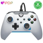 PDP Wired Controller Ion White for Xbox Series X|S, Gamepad, Wired Video Game Controller, Gaming Controller, Xbox One, Officially Licensed - Xbox Series X