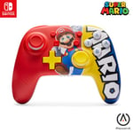 PowerA Manette sans Fil améliorée Nano pour Nintendo Switch, modèle OLED et Switch Lite, Accessoire de Jeu, Manette de Jeu, Manette Gaming, Manette Bluetooth, sous Licence Officielle - Mario Victory