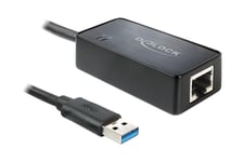 Delock Adapter USB 3.0 > Gigabit LAN 10/100/1000 Mb/s - nätverksadapter - USB 3.0 - Gigabit Ethernet