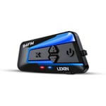 LEXIN B4FM Intercom Moto Bluetooth, Kit Main Libre Moto avec Partage Musique, 1-10 Voies Systèmes Communication de 2000m, FM Radio, écouteur Bluetooth pour Moto/ATV