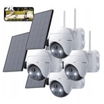 360° Wireless Security Camera Home WiFi Solar Powered Energy CCTV PTZ Outdoor UK