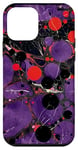 Coque pour iPhone 12 mini Violet Abstrait Pois avec Bizarre Rouge Noir Naturel