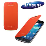 GENUINE Samsung Galaxy S4 MINI Original Flip Cover Case | Orange EF-FI919BOEGWW 