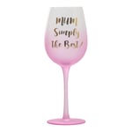 Vin glass pink mum