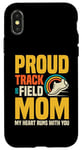 Coque pour iPhone X/XS Proud Track And Field Mom Coureur de course à pied pour femme