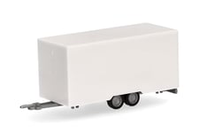 herpa Accessoires remorque à Bagages 4,7 m pour Voiture/camionnette en Blanc à l'échelle 1:87, modèle Miniature, Plastique