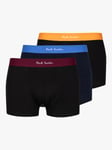 Paul Smith Organic Cotton Blend Boxer Briefs, Pack of 3, Black/Multi