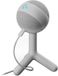 Logitech G Yeti Orb Microphone Gaming RVB à condensateur avec LIGHTSYNC, USB prêt à l`Emploi pour Streaming, cardioïde, pour PC/Mac - Blanc.[G57]