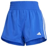 adidas Women's Pacer Training 3 Stripes Woven High Rise Short, L 5 inch