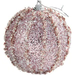 Christmas Ball Ornaments Sequin Baubles 5pc Shatterproof Christmas Decorations Tree Balls for Wedding Party Holiday Decor(Pink)