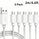 Câble Micro Usb Pour Recharge Rapide Et Transfert De Données,Cordon De Chargeur Pour Samsung Dock S7 Edge Et Tablettes,10 Pièces/Lot - Type 5pcs-2m